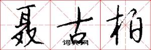 聂古柏怎么写好看