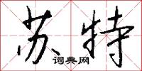 苏特怎么写好看