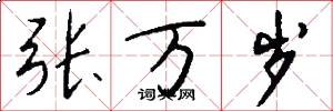 张万岁怎么写好看