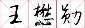 王懋勋怎么写好看