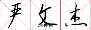 严文杰怎么写好看