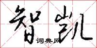智凯怎么写好看