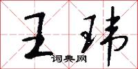 王玮怎么写好看