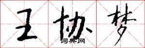 王协梦怎么写好看