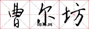 曹尔坊怎么写好看