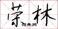 荣林怎么写好看