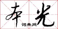 本光怎么写好看