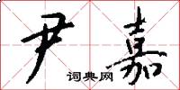 尹嘉怎么写好看