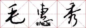 毛惠秀怎么写好看