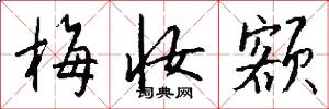 梅妆额怎么写好看