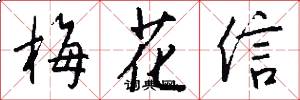 梅花信怎么写好看