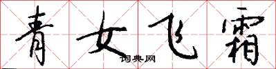 青女飞霜怎么写好看