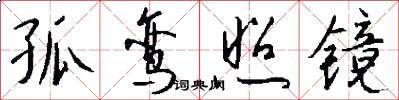 孤鸾照镜怎么写好看
