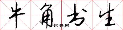 牛角书生怎么写好看