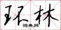 环林怎么写好看