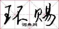 环赐怎么写好看