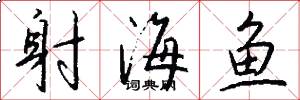 射海鱼怎么写好看