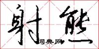 射熊怎么写好看