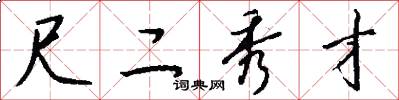 尺二秀才怎么写好看