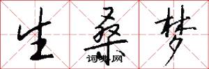 生桑梦怎么写好看
