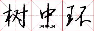 树中环怎么写好看