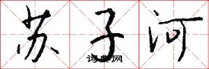 苏子河怎么写好看