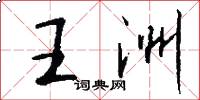王洲怎么写好看