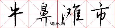 牛鼻滩市怎么写好看