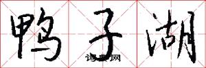 鸭子湖怎么写好看