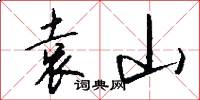 袁山怎么写好看