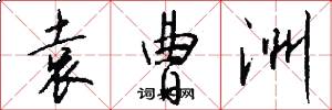 袁曹洲怎么写好看