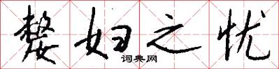 嫠妇之忧怎么写好看