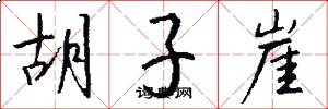 胡子崖怎么写好看