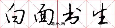 白面书生怎么写好看