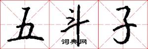 五斗子怎么写好看