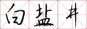 白盐井怎么写好看