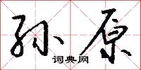 孙原怎么写好看