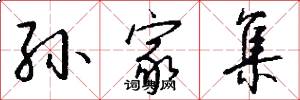 孙家集怎么写好看