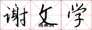 谢文学怎么写好看