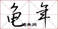 龟年怎么写好看
