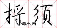 捋须怎么写好看