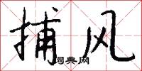 捕风怎么写好看