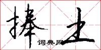 捧土怎么写好看