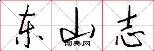 东山志怎么写好看