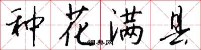 种花满县怎么写好看