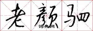 老颜驷怎么写好看