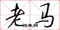 老马怎么写好看
