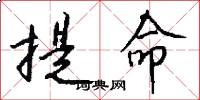 提命怎么写好看