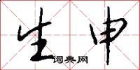 生申怎么写好看
