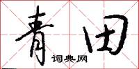 青田怎么写好看